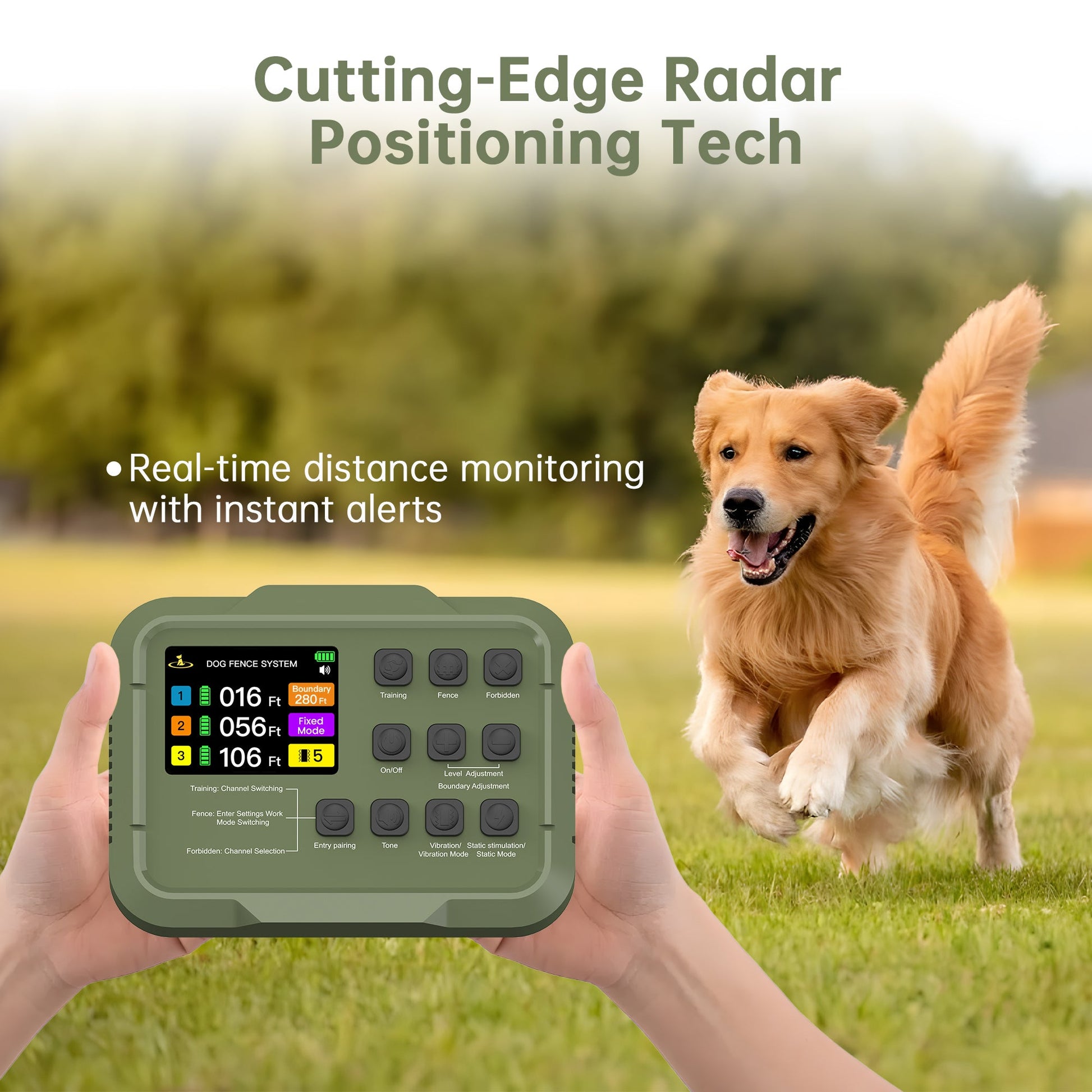 3-in-1 Waterproof Wireless Dog Fence-F910Plus