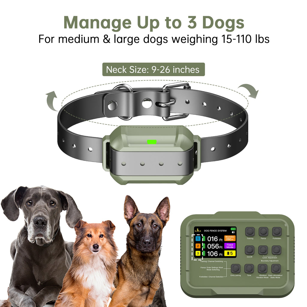 3-in-1 Waterproof Wireless Dog Fence-F910Plus