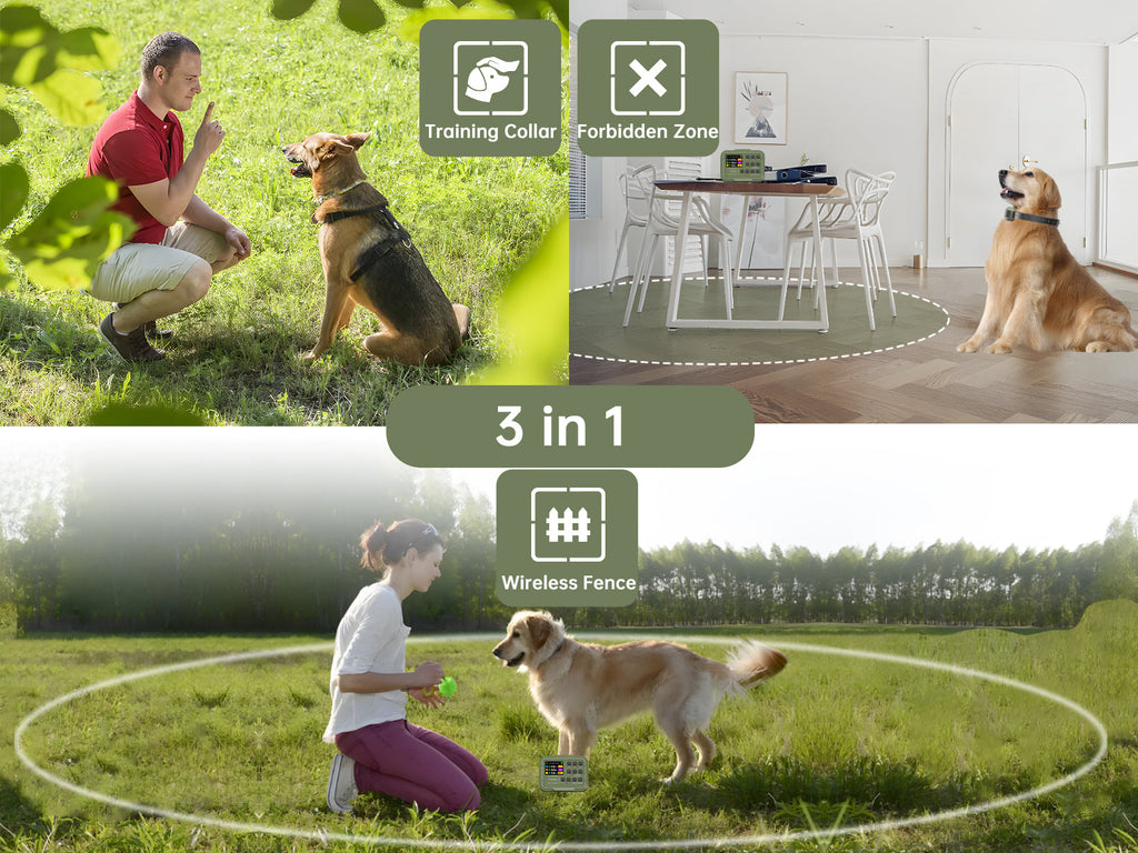 3-in-1 Waterproof Wireless Dog Fence-F910Plus